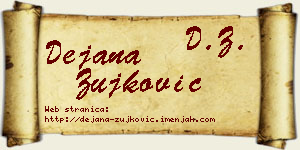 Dejana Žujković vizit kartica
